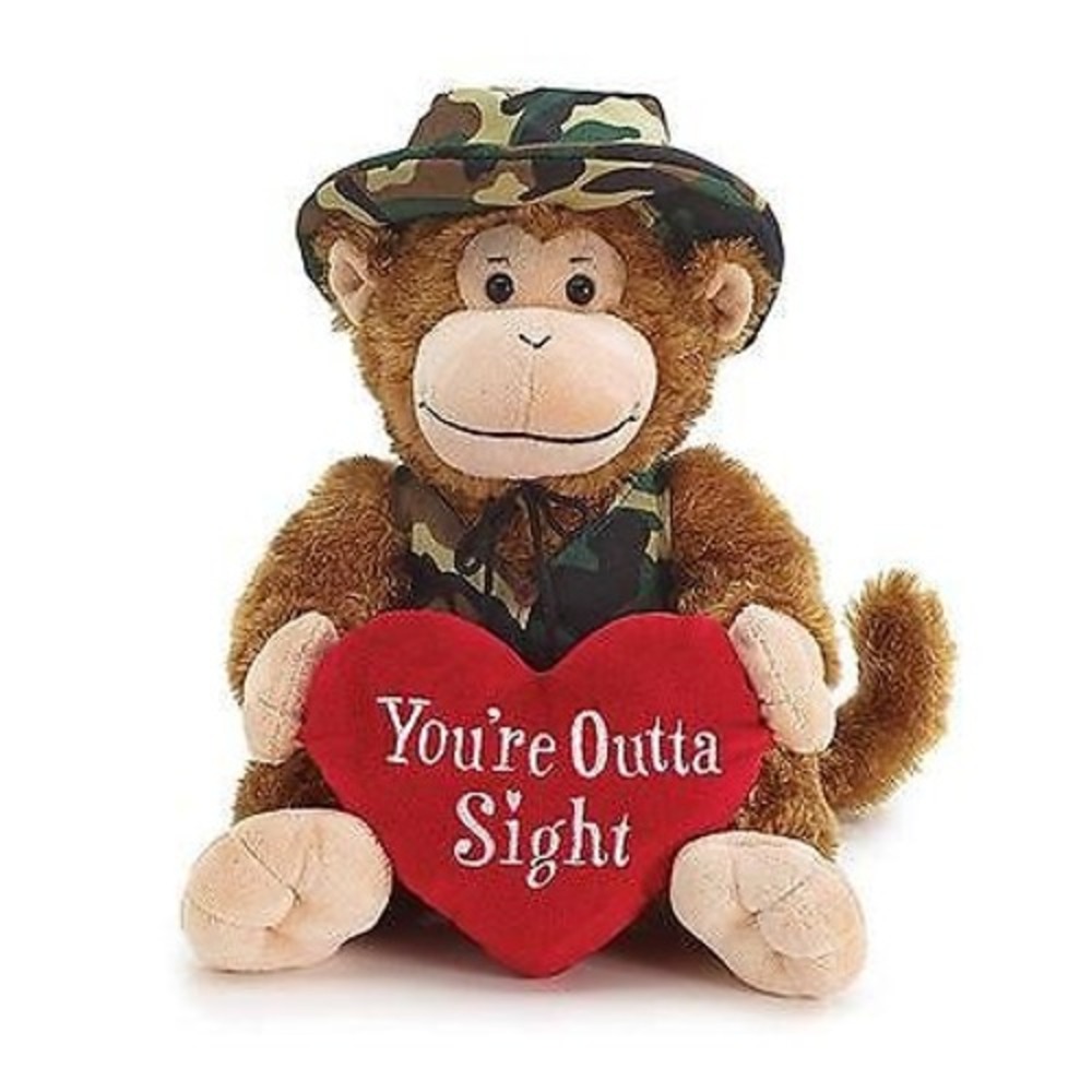 You're Outta Sight Camo Plush Monkey